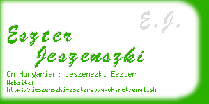 eszter jeszenszki business card